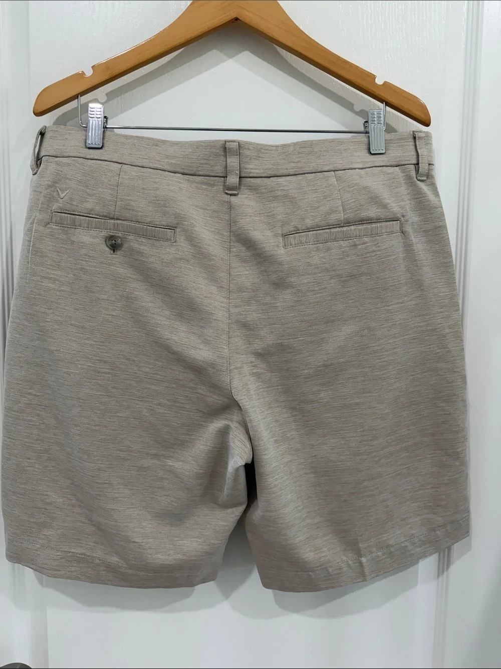 CALLAWAY  Men's Light Taupe golf Flat-Front Shorts performance wear 36”